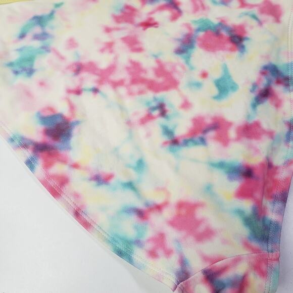 Adore Me Gisele Contour Tie Dye Banded Bikini Set High Waisted S/M Pastel Swim - Picture 6 of 8